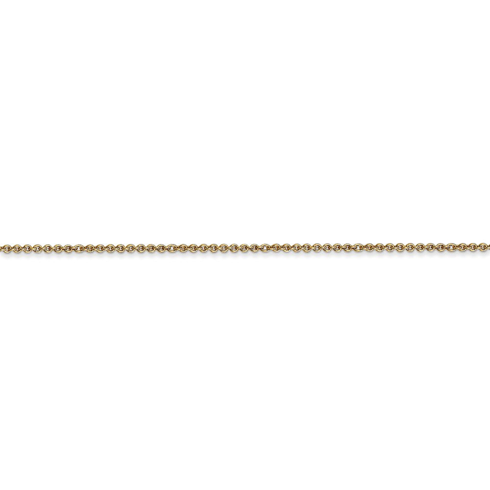 14k 1mm Round Open Link Cable Chain