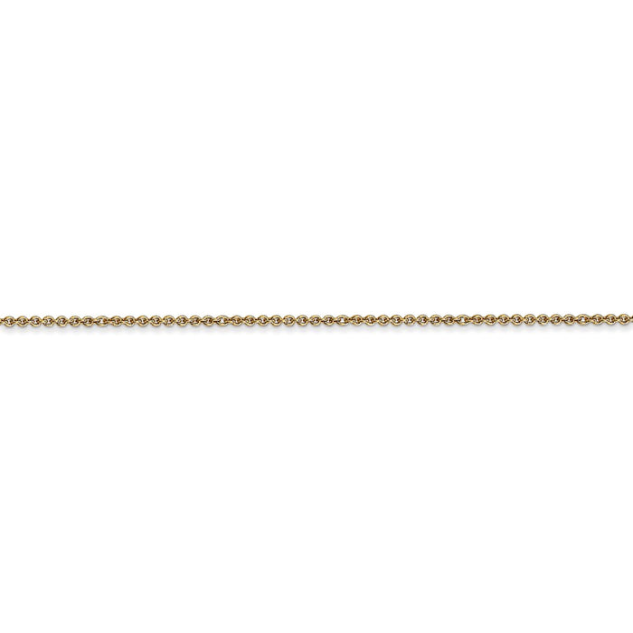 14k 1mm Round Open Link Cable Chain