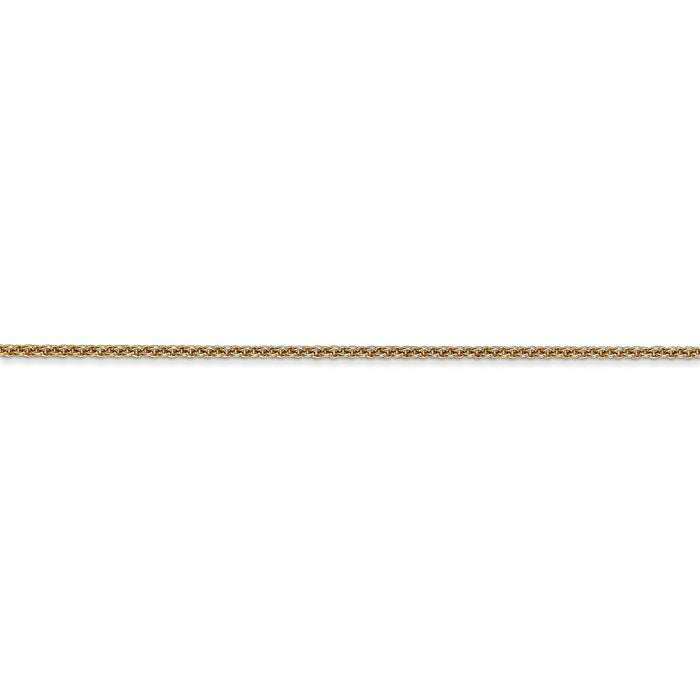 14k 1.4mm Round Open Link Cable Chain