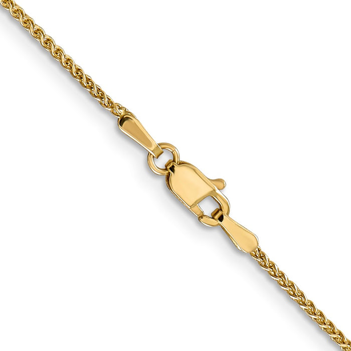 14k 1.2mm Diamond-cut Spiga Chain