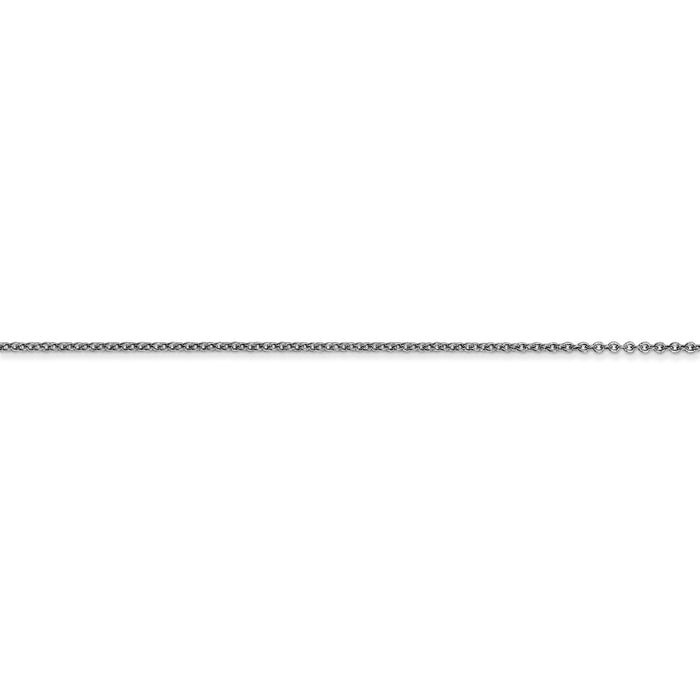 14k WG .9mm Cable with Lobster Clasp Chain