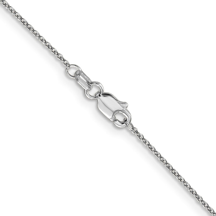 14k WG .9mm Cable with Lobster Clasp Chain