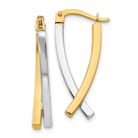 Thumbnail for 14K Two-tone Hinged Tube Earrings