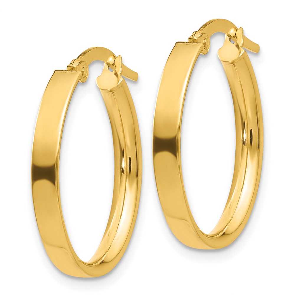 14K Oval Hoop Earrings