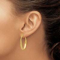 Thumbnail for 14ky Oval Twist Hoop Earrings