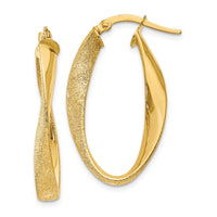 Thumbnail for 14ky Oval Twist Hoop Earrings