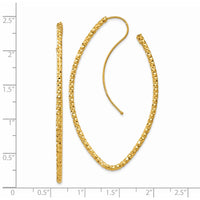 Thumbnail for 14ky Textured Oval French Wire Earrings