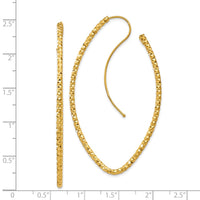 Thumbnail for 14ky Textured Oval French Wire Earrings