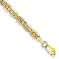 Thumbnail for 14k 3.8mm Tri-color Gold Pav‚ Valentino Chain