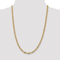 Thumbnail for 14k 4.65mm Tri-color Gold Pav‚ Valentino Chain