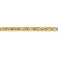Thumbnail for 14k 4.65mm Tri-color Gold Pav‚ Valentino Chain