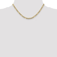 Thumbnail for 14k 3.9mm Semi-solid with Rhodium Pav‚ Figaro Chain