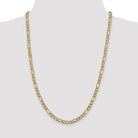 Thumbnail for 14k 5.25mm Semi-solid with Rhodium Pav‚ Figaro Chain