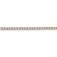 Thumbnail for 14k 3.4mm Semi-solid with Rhodium Pav‚ Curb Chain