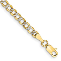 Thumbnail for 14k 3.4mm Semi-solid with Rhodium Pav‚ Curb Chain