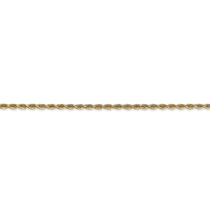 14k 2.00mm Diamond-cut Quadruple Rope Chain