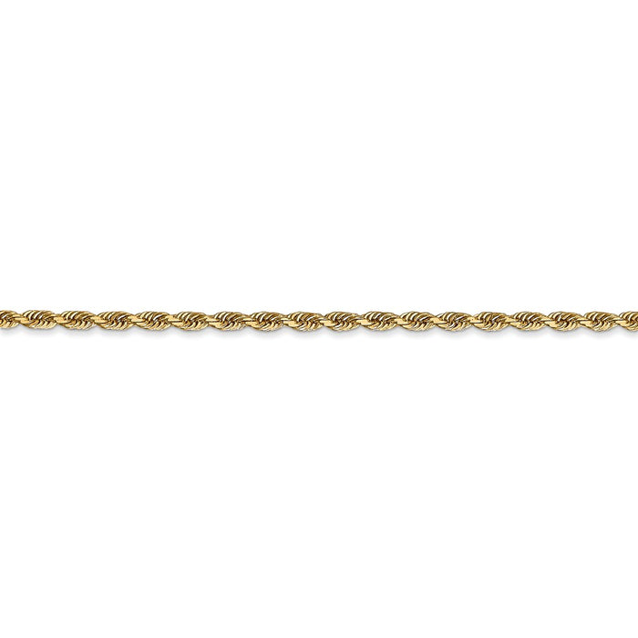 14k 2.25mm Diamond-cut Quadruple Rope Chain