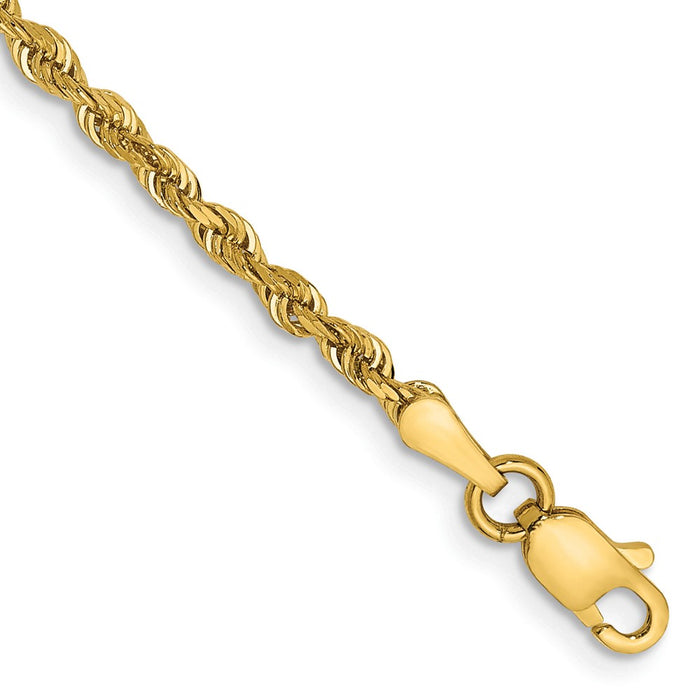 14k 2.25mm Diamond-cut Quadruple Rope Chain