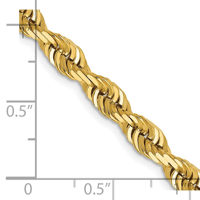 14k 5.0mm D/C Quadruple Rope Chain