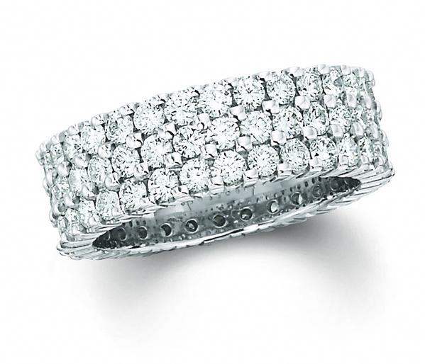 THREE ROW ETERNITY BAND