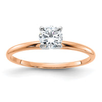 Thumbnail for 14kr 1/2ct. 5.0mm D E F Pure Light Round Moissanite Solitaire Ring