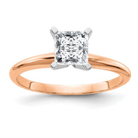 Thumbnail for 14kr 1ct. 5.5mm G H I True Light Princess Moissanite Solitaire Ring