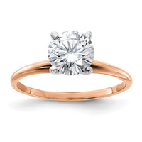 Thumbnail for 14kr 3/4ct. 7.5mm G H I True Light Round Moissanite Solitaire Ring