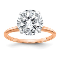 Thumbnail for 14kr 3ct. 9.5mm G H I True Light Round Moissanite Solitaire Ring