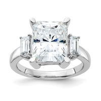 Thumbnail for 14kw 5 3/4ct. Three Stone D E F Pure Light Moissanite Engagement Ring