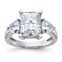 Thumbnail for 14kw 4 7/8ct. Three Stone D E F Pure Light Moissanite Engagement Ring