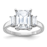 Thumbnail for 14kw 3 7/8ct. Three Stone G H I True Light Moissanite Engagement Ring