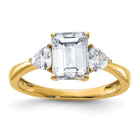 Thumbnail for 14k 2 1/6ct. Three Stone G H I True Light Moissanite Engagement Ring