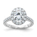 14kw 2ct. D E F Pure Light Ova Halo Moissanite Engagement Ring