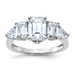 14kw 3 3/8ct. D E F Pure Light Moissanite Engagement Ring