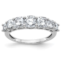 Thumbnail for 14kw 1 7/8ct. 7 Stone D E F Pure Light Moissanite Band