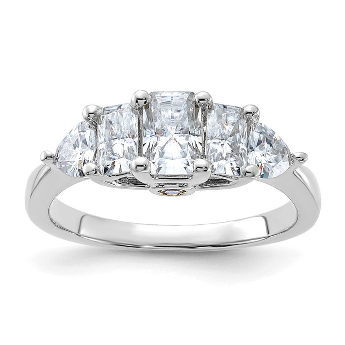 14kw 1 3/4ct. D E F Pure Light Moissanite Engagement Ring