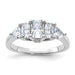 14kw 1 3/4ct. D E F Pure Light Moissanite Engagement Ring