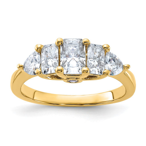 14k 1 3/4ct. D E F Pure Light Moissanite Engagement Ring