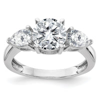 Thumbnail for 14kw 1 3/8ct. Three Stone G H I True Light Moissanite Engagement Ring