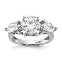 Thumbnail for 14kw 4 1/4ct. Three Stone G H I True Light Moissanite Engagement Ring