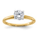 14k Two Tone 1ct. G H I True Light Round Moissanite Solitaire Ring