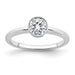 14kw 5/8ct. G H I True Light Round Bezel Moissanite Solitaire Ring