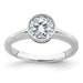 14kw 1ct. D E F Pure Light Round Bezel Moissanite Solitaire Ring