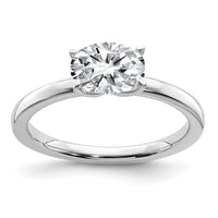 Thumbnail for 14kw 1 1/2ct. G H I True Light East West Oval Moissanite Solitaire Ring