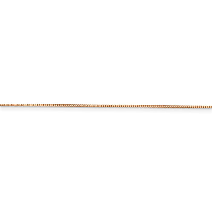 14k Rose Gold .70mm Box Chain