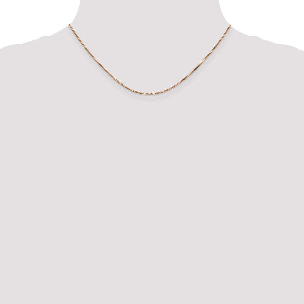 14k Rose Gold .9mm Box Link Chain