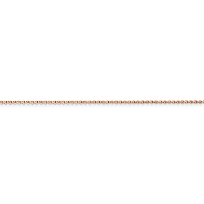 14k Rose Gold 1.4mm D/C Cable Chain