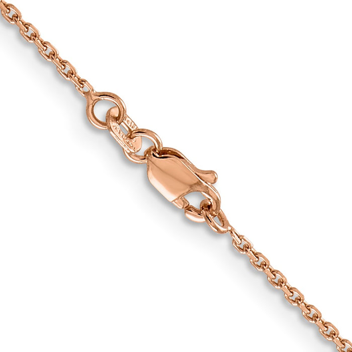 14k Rose Gold 1.4mm D/C Cable Chain