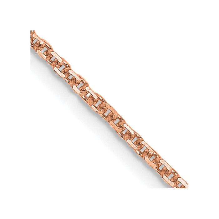 14k Rose Gold 1.4mm D/C Cable Chain