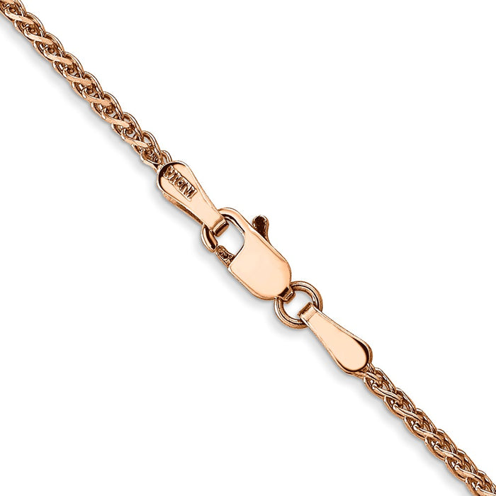 14k Rose Gold 1.4mm D/C Spiga Chain